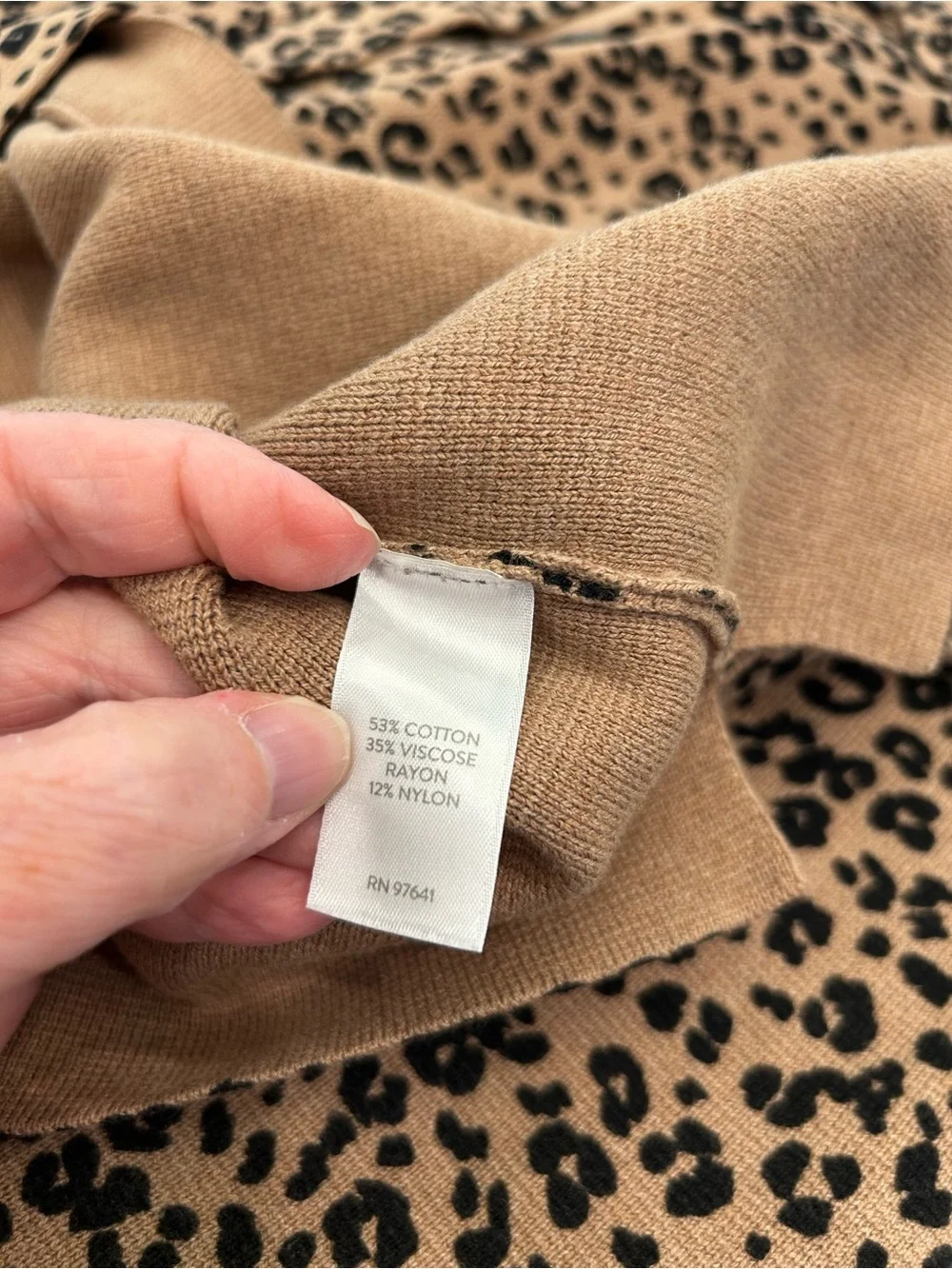 H&M Leopard Print Button-Front Cardigan - Tan & Black